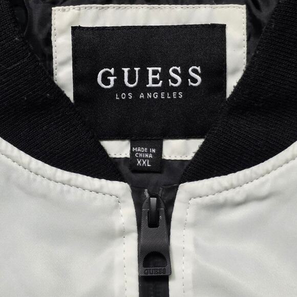 Guess Windbreaker Jacket Men’s XXL Black & White Lightweight 118AN817 - Picture 3 of 8